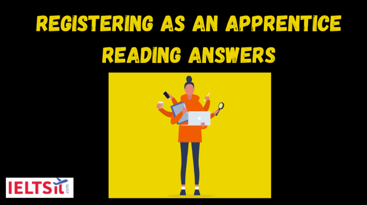 Registering as an Apprentice Reading Answers