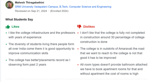 SRM University Review
