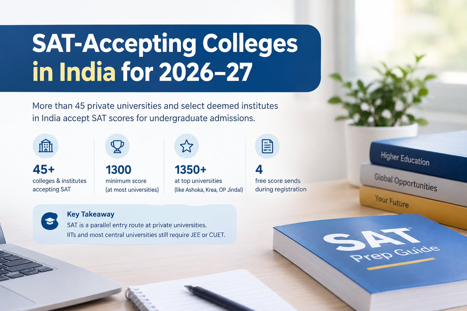 SAT Accepting Colleges in Indian 2026-27