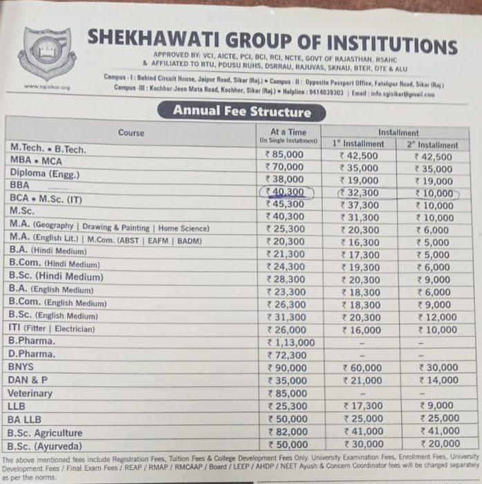 Fee Structure