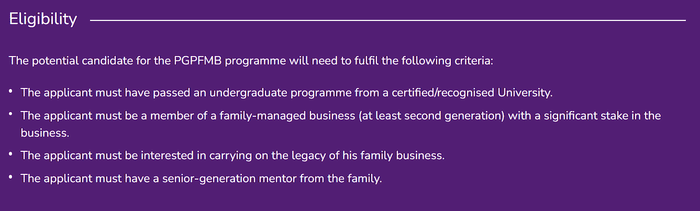 SPJIMR PGPFMB Eligibility Criteria