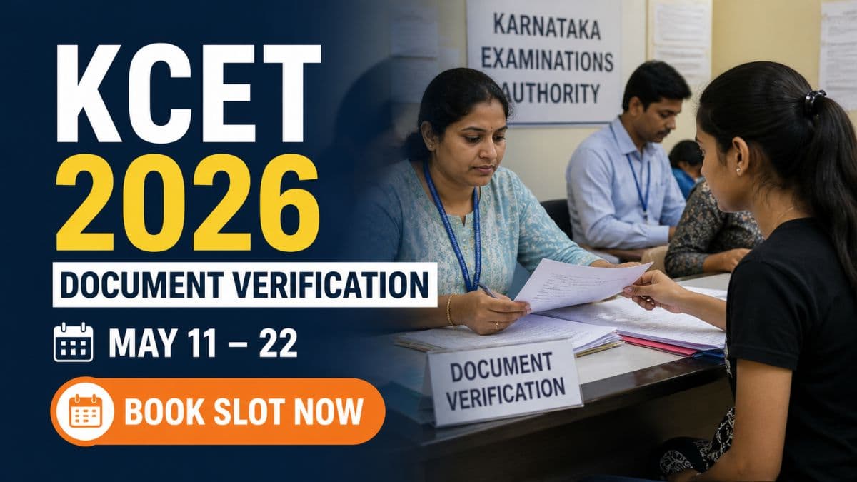 KCET 2026 Document Verification May 11 22