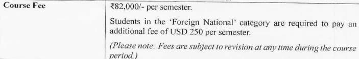 SRCC PGDGBO fees 2026