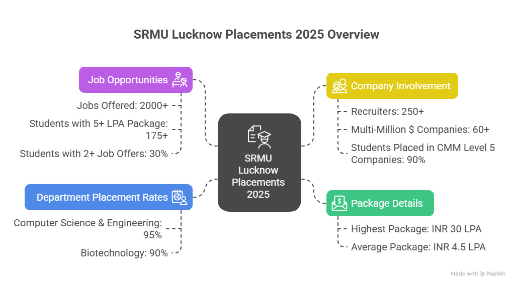 SRMU Lucknow, SRM University Lucknow, SRMU Lucknow Placements 