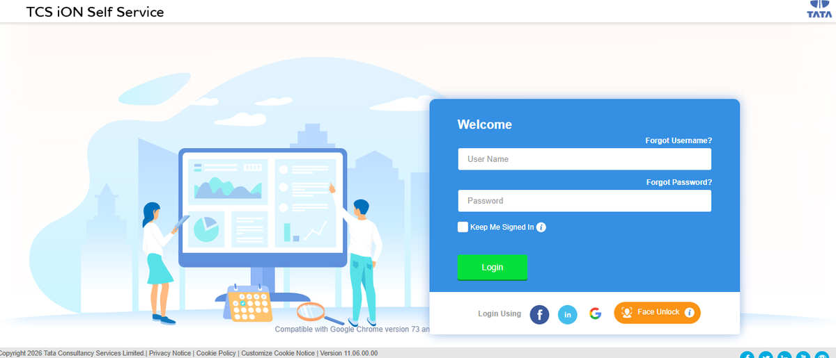 TCS iON Self Service Portal