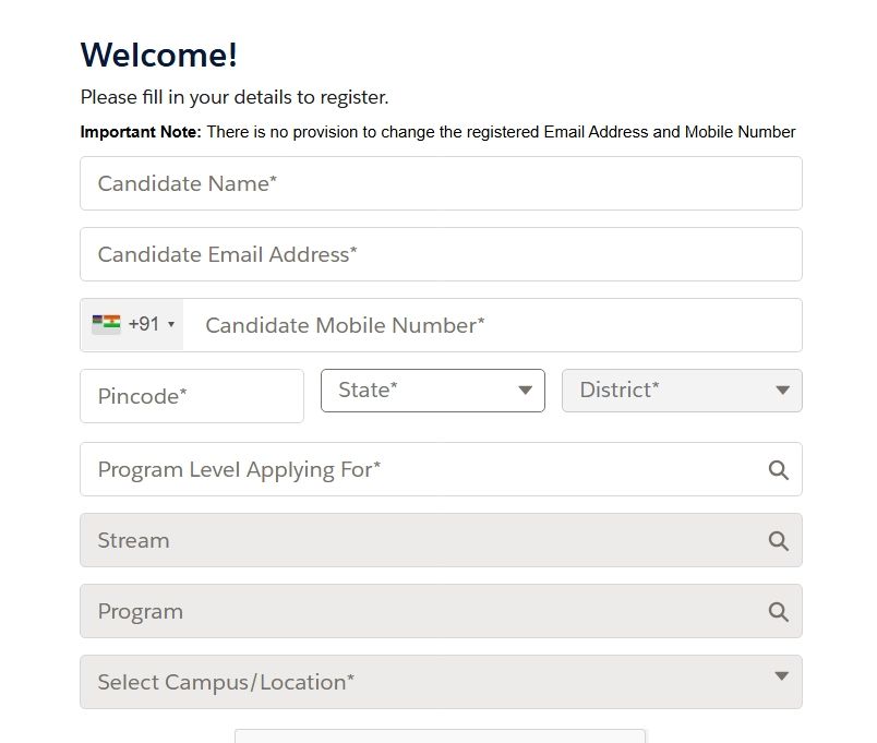 MET 2027 Registration: (Begins)