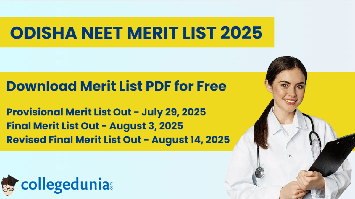 Odisha NEET Merit List PDF 2025 