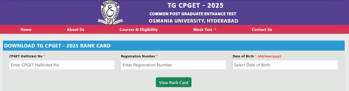 CPGET Result 2025