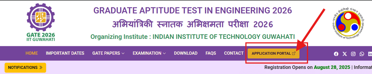 GATE 2026 Registration Link
