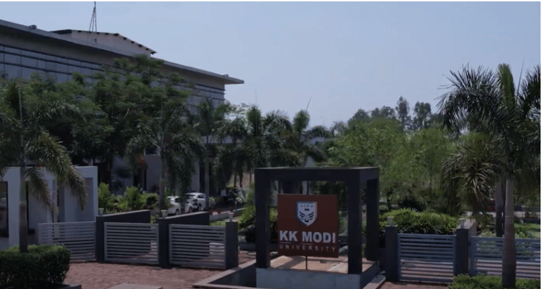 KK Modi University Campus Entrance