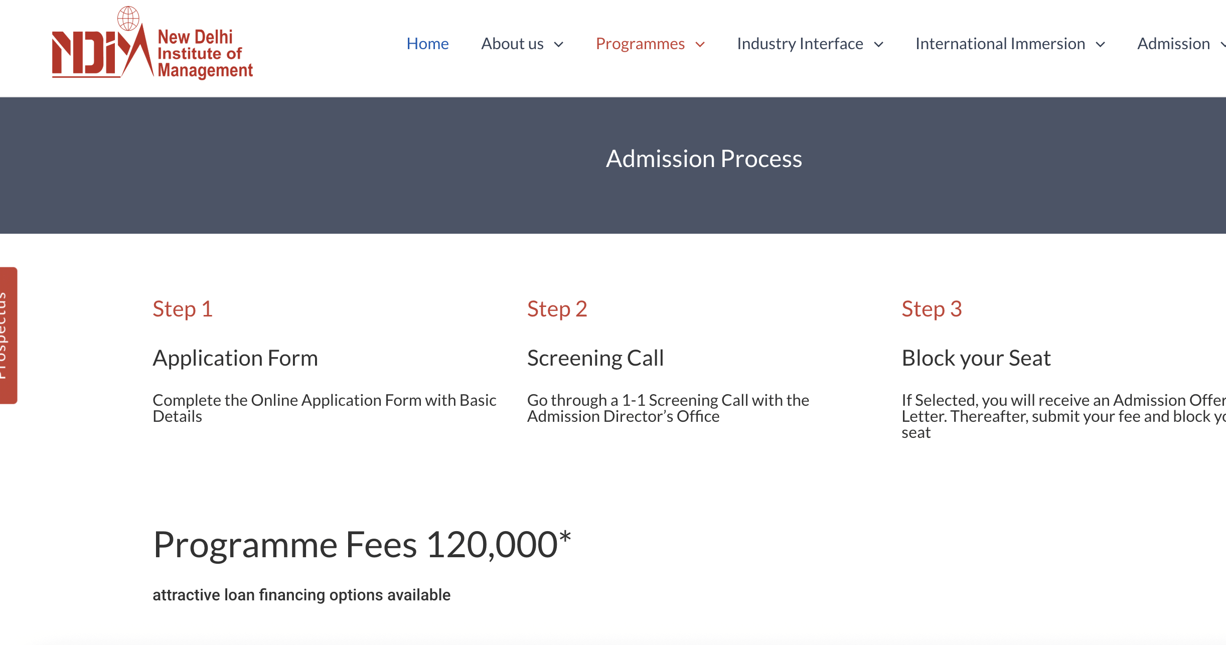 NDIM Online PGDM Fees