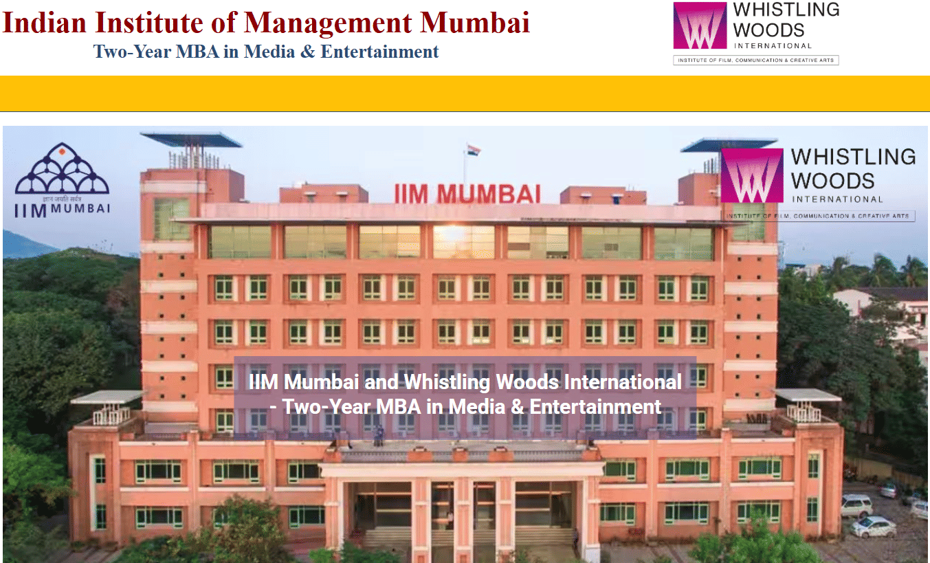 IIM Mumbai and Whistling Woods International launch MBA in Media & Entertainment 