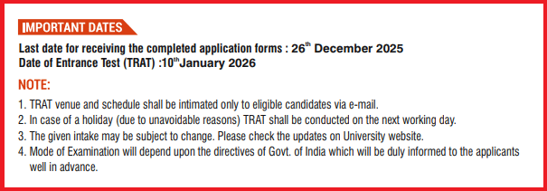 TMU PhD Admission Dates 2026