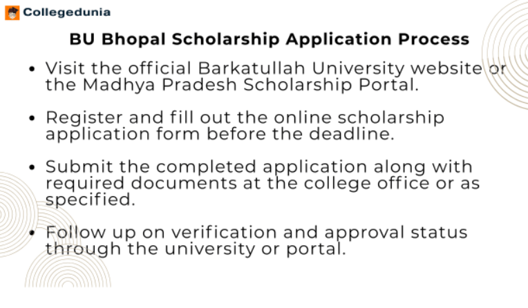 How to Apply for BU Bhopal Scholarships?