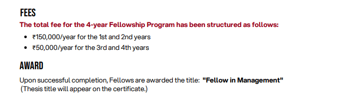 Fee as per Official Website