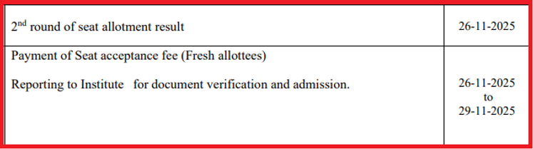 Official Schedule of WB JEMScN Counselling 2025