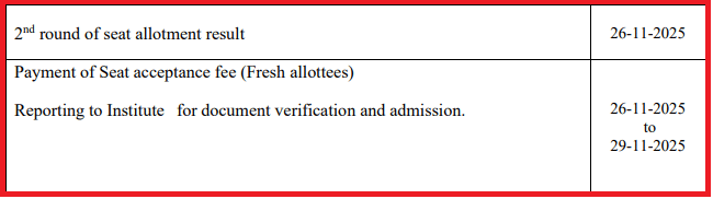 WB JEMScN 2025 Round 2 Seat Allotment Result Out