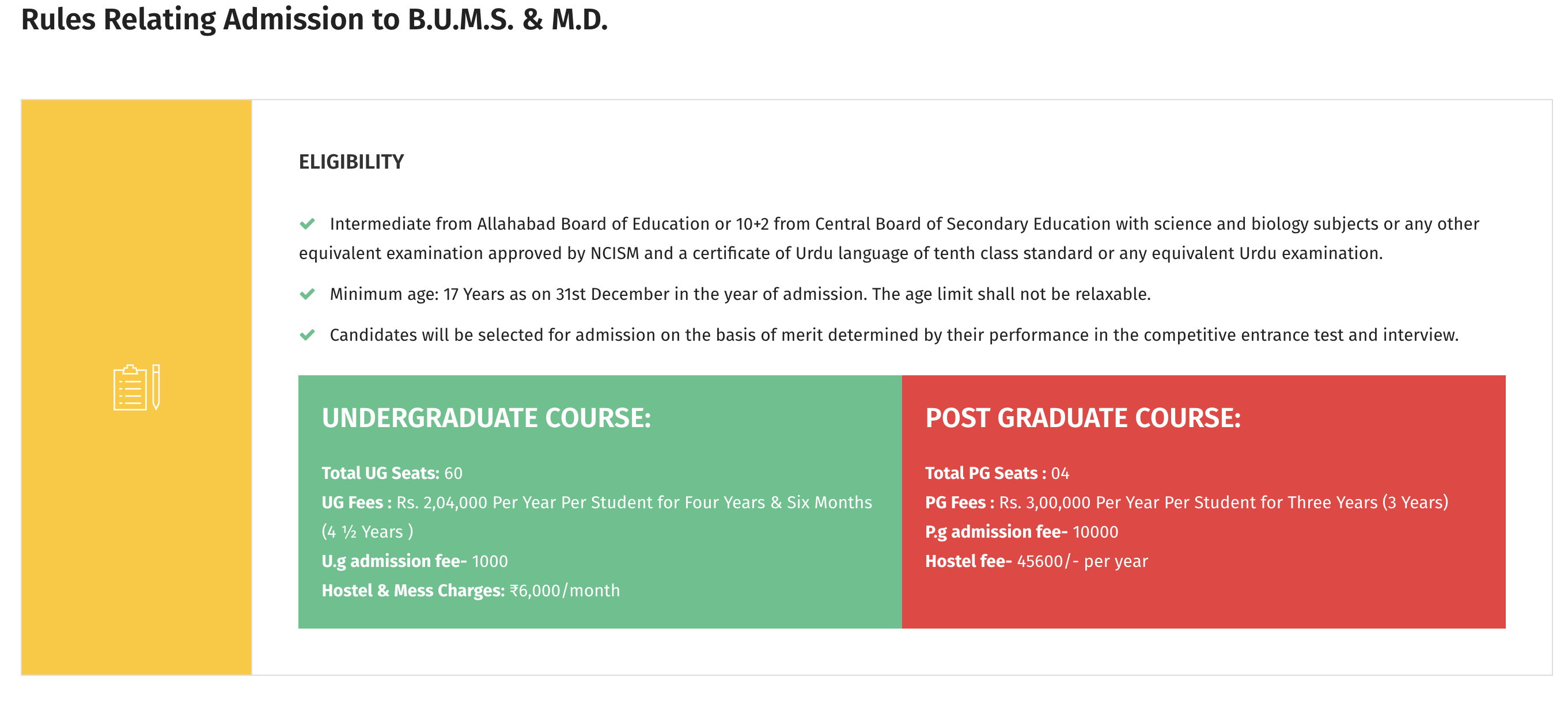Jamia tibbiya bums fees