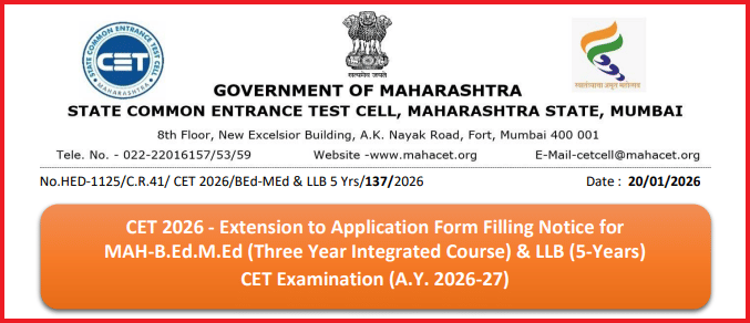 MAH LLB (5-Year) CET 2026 Dates