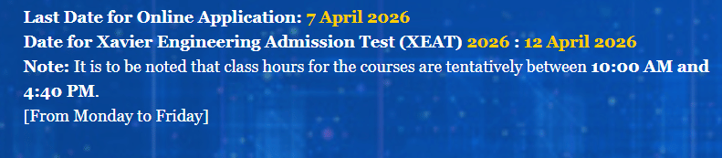 SXUK BTech Admission 2026 Dates