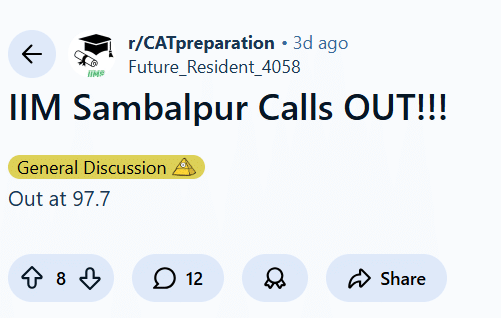 IIM Sambalpur PI Calls 2026 Out