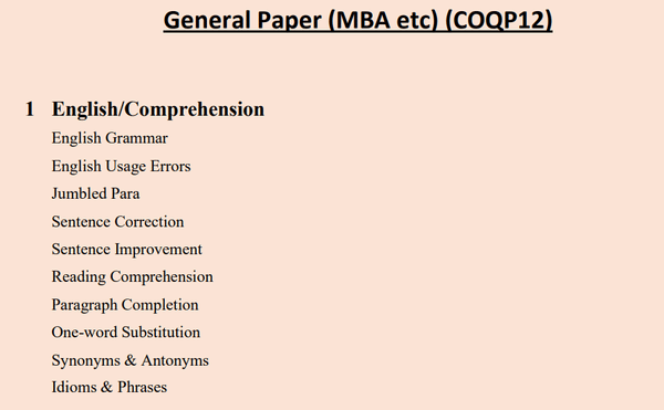 MBA syllabus 