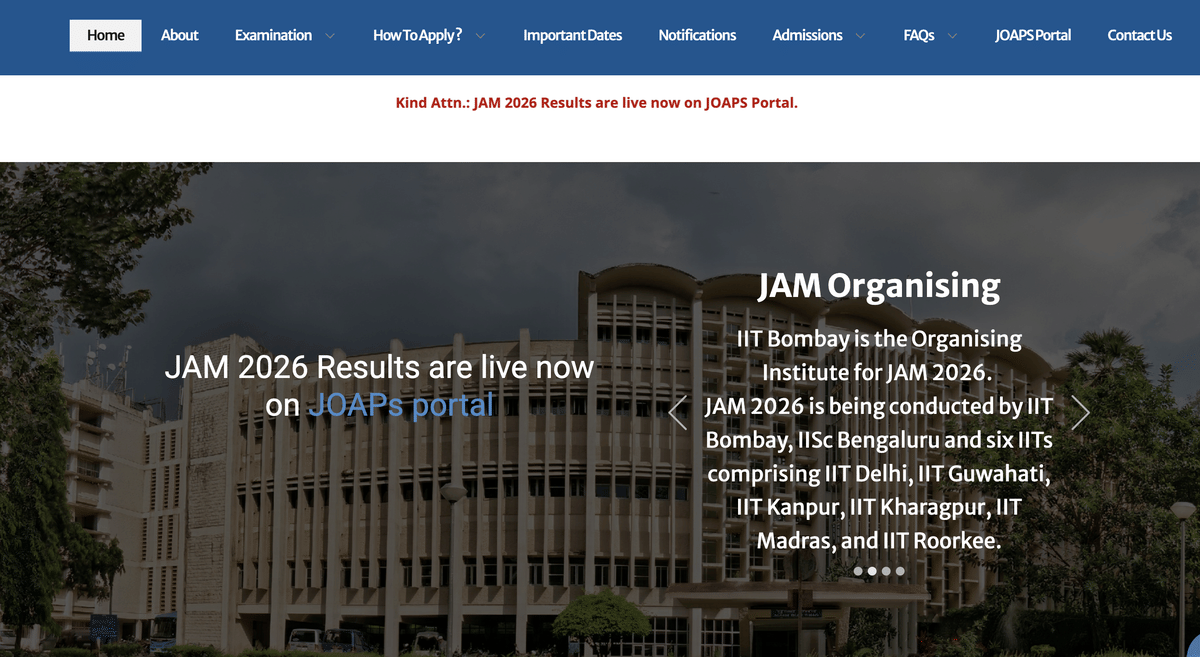 IIT JAM result