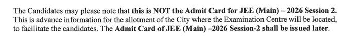 JEE Mains admit card