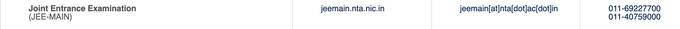 JEE Main helpline