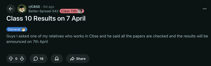 reddit cbse class 10th result