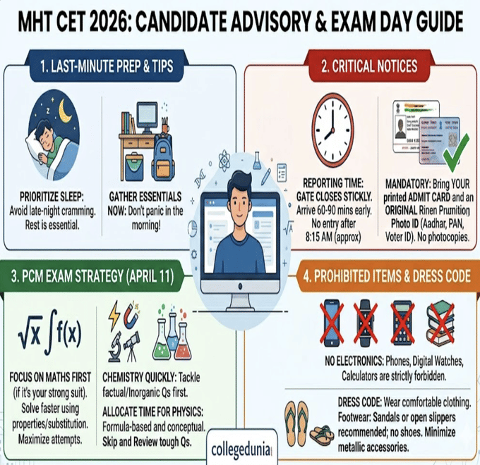 MHT CET Exam Day Guidelines