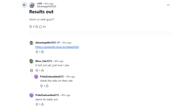 VITEEE result 