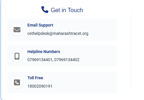 MHT CET helpdesk