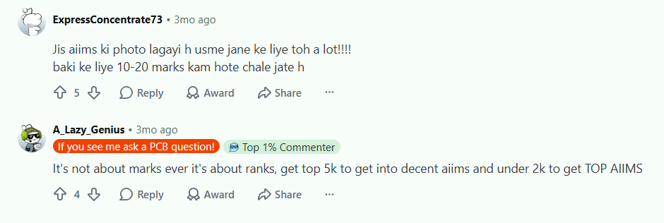 AIIMS Delhi reddit NEET 2026