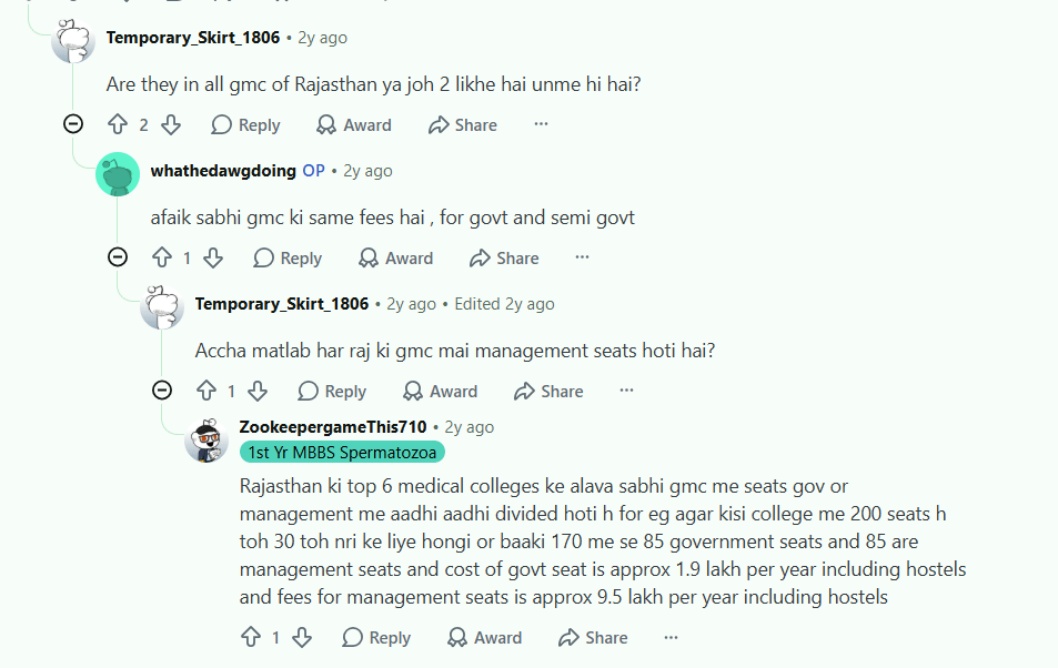 Rajasthan NEET Counselling Reddit