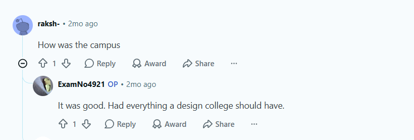 IICD Jaipur campus Reddit Discussion