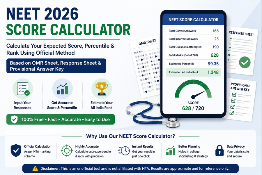 NEET Score Calculator 2026: Upload OMR Sheet & Calculate Expected Marks