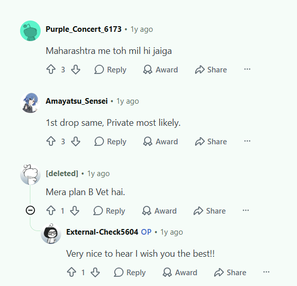 NEET Cutoff Reddit Discussion