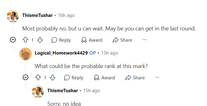 NEET Cutoff 2026 Reddit Discussion