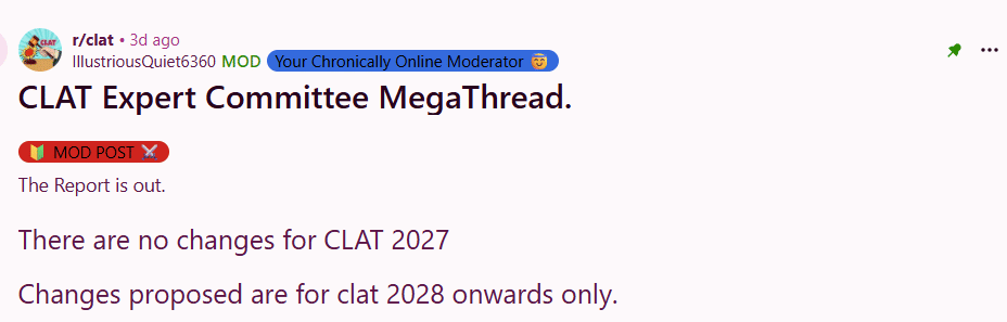 CLAT 2027 Reddit