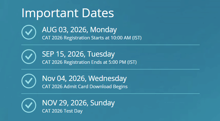 CAT 2026 Exam Date