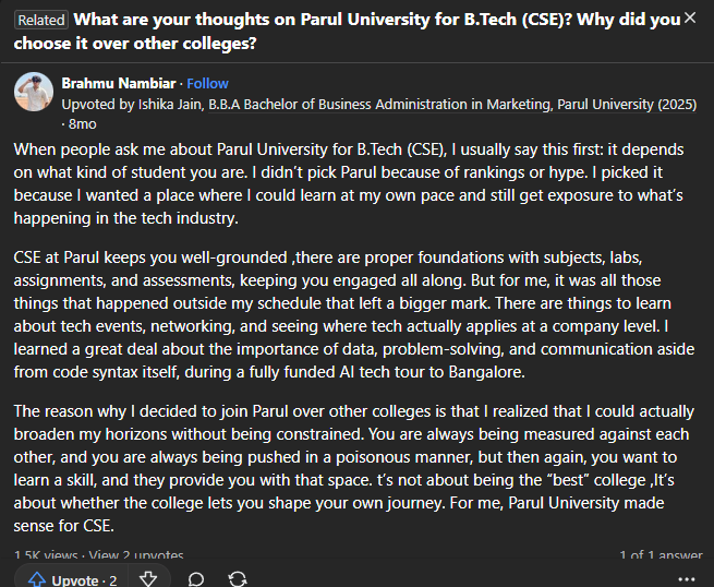 Parul University Student Discussions 