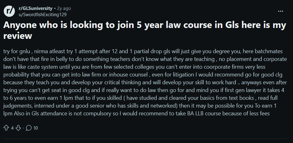 GLS University Law