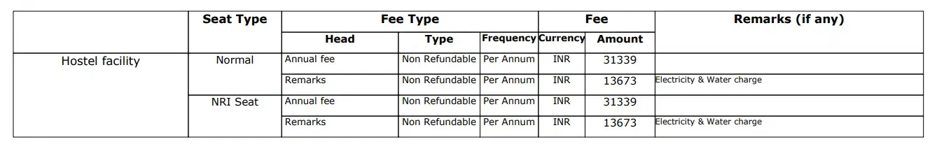 Fee Structure