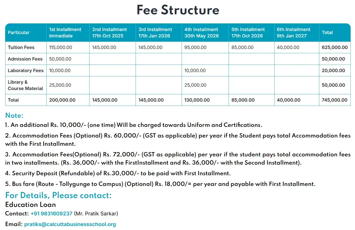 Fee Structure
