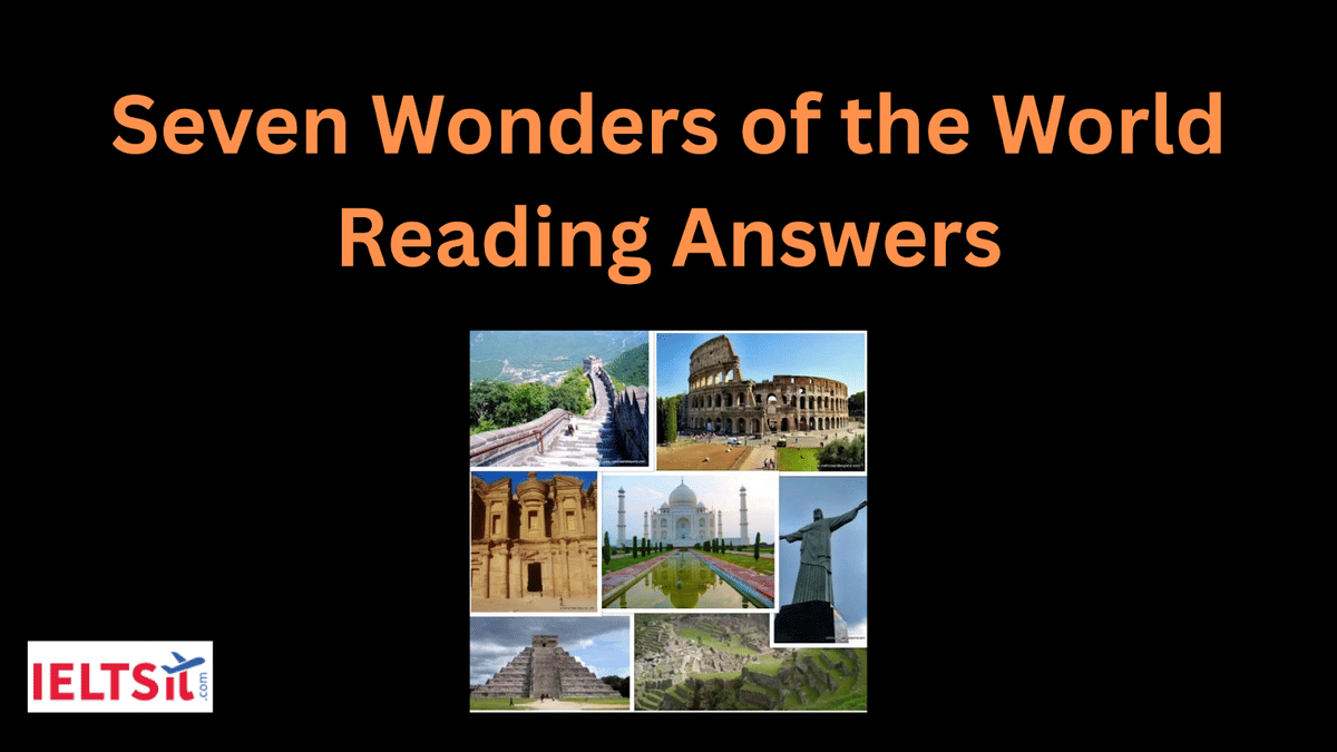 Seven Wonders of the World Reading Answers