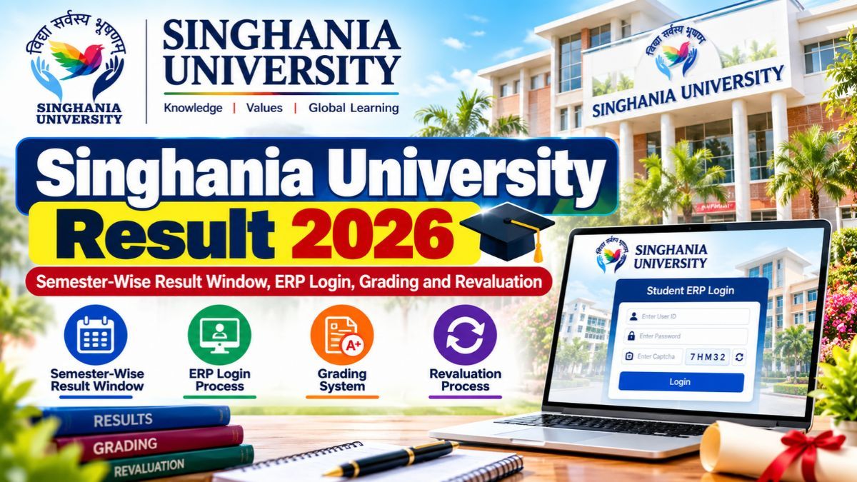 Singhania University Result 2026: Semester-Wise Result Window, ERP Login, Grading and Revaluation