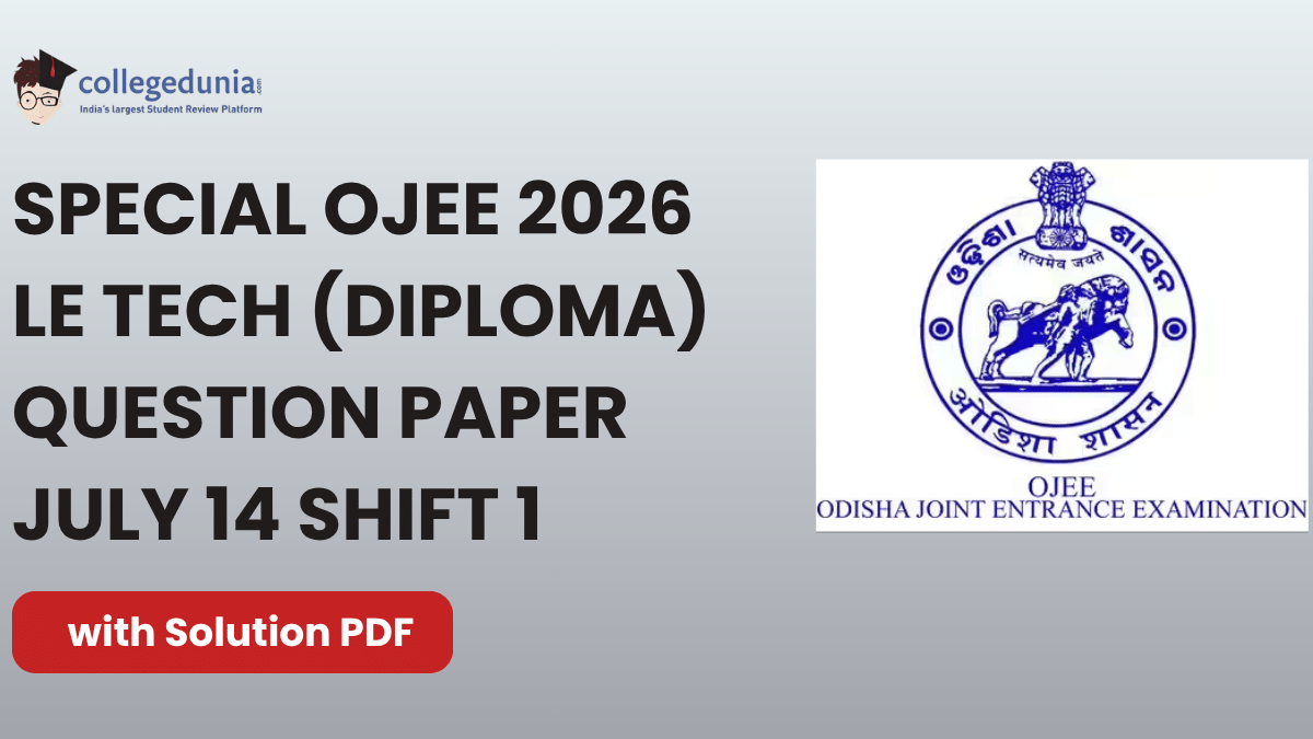 Special OJEE 2026 LE Tech Diploma Question Paper with Solutions