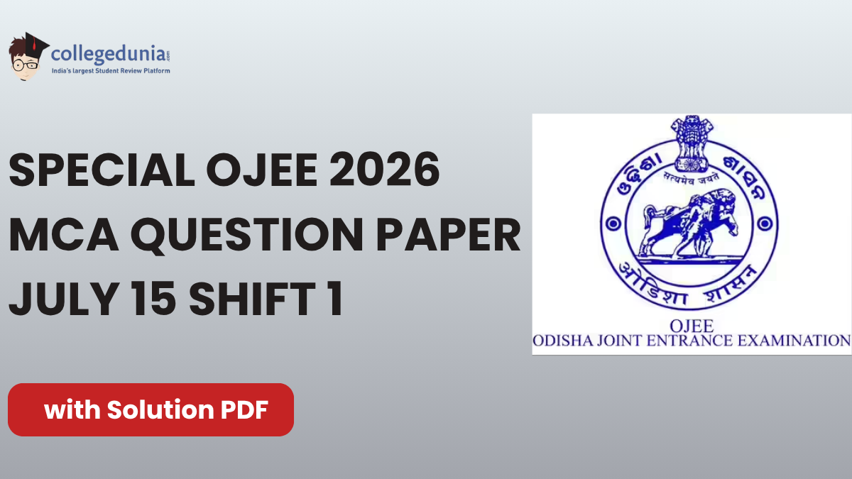 Special OJEE 2026 MCA July 15 Shift 1 Question Paper with Solutions