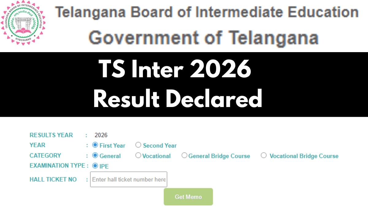 TS Inter Result 2026 Declared